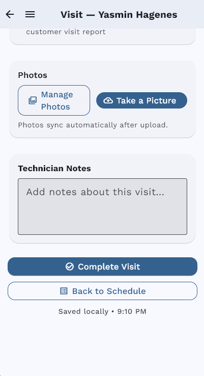 Pool Billing Software field app mandatory photo capture workflow
